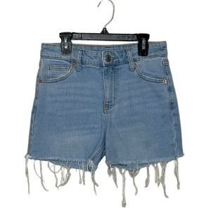 Wild Fable blue denim fringe detail jean shorts size 2